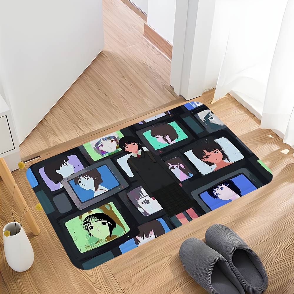 Serial Experiments Lain Bathroom Mat Non-Slip Laundry Room Mat Laundry Decor Balcony Child Living Room Toilet Rug