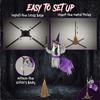 200cm Life Size Animated Flying Witch Halloween Decorations Outdoor Indoor, Scary Halloween Animatronics Decor