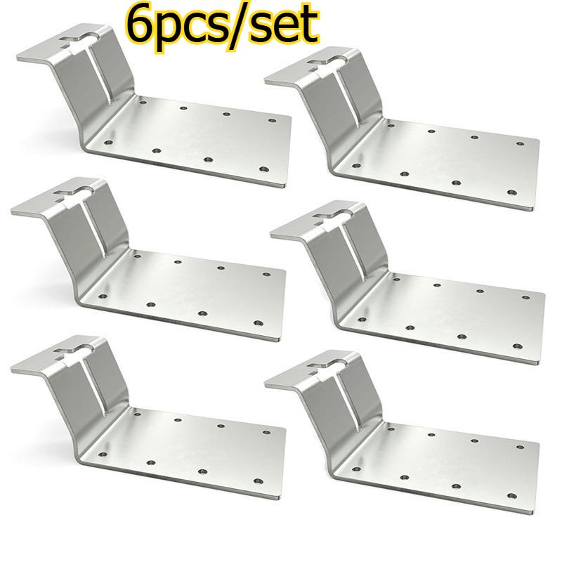 

6pcs/set T-Post Bracket T-Post Target Hanger Fence Bracket for T-Shape Fence Posts Durable Metal Fence Bracket 4.5inch срібний