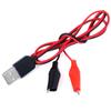 Usb Male Connector To Alligator Test Clips Clamp Usb Alligator Clips Plug Wire Dc Voltage Meter Ammeter Crocodile Clamp Test Connection Wire