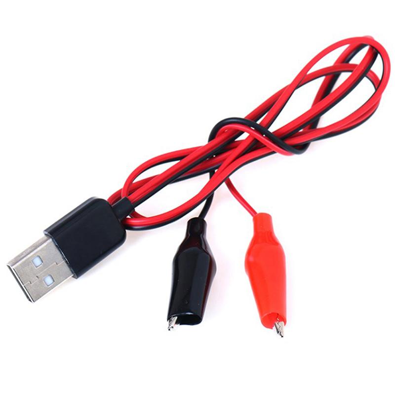 Usb Male Connector To Alligator Test Clips Clamp Usb Alligator Clips Plug Wire Dc Voltage Meter Ammeter Crocodile Clamp Test Connection Wire