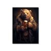 Tierkostüm Gentleman Trinkender Gorilla Löwe Hase Bier Bilder Lustige Bar Wandkunst Leinwandbild Heimdekoration