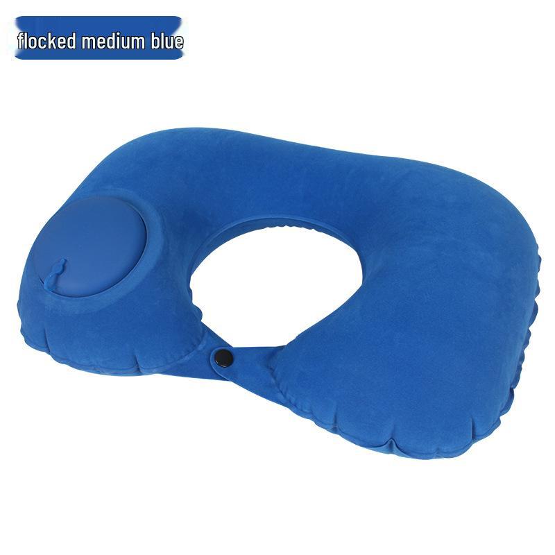 Inflatable U-Shaped Travel Pillow Set: Portable Neck Support for Airplane Journeys