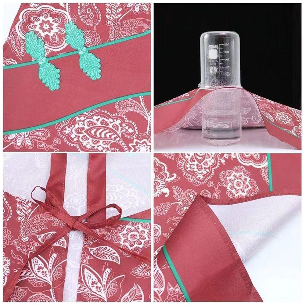 Cheongsam Style Women Flowers Apron Oil-proof Chef Aprons Sleeveless Overalls  Kitchen Use