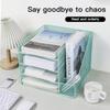 Office Desktop File Rack, Metal Book Stand, Multi-functional Integrated Storage Rack, Office Supplies Folder Storage Box