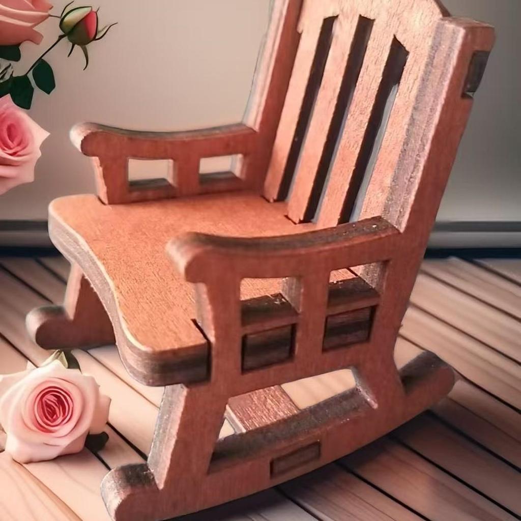 Handmade Cute Cartoon Frog Rocking Chair Resin Ornament for Desktop
