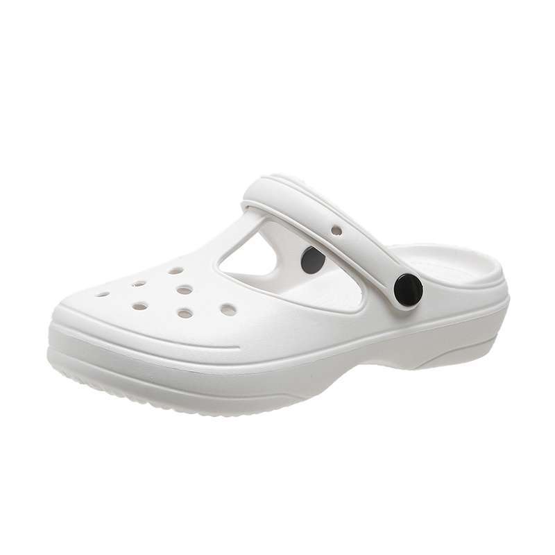 Summer new hole shoes women's sandals nurse flat jelly shoes maternity shoes beach shoes thickened home slippers women