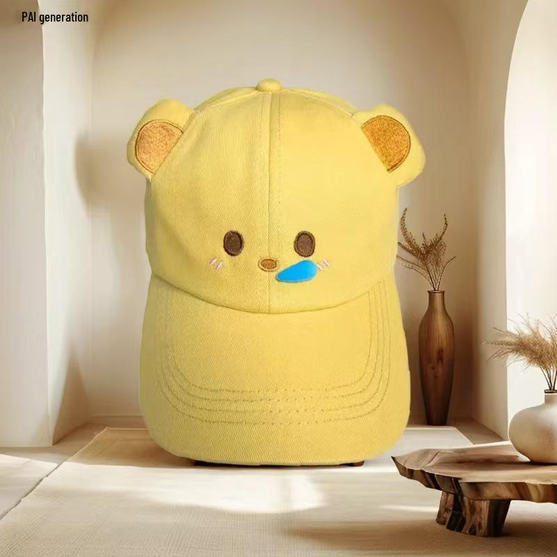 Adorable Plush Rabbit Hat, Korean Style, Face-Slimming Baseball Cap for Outings