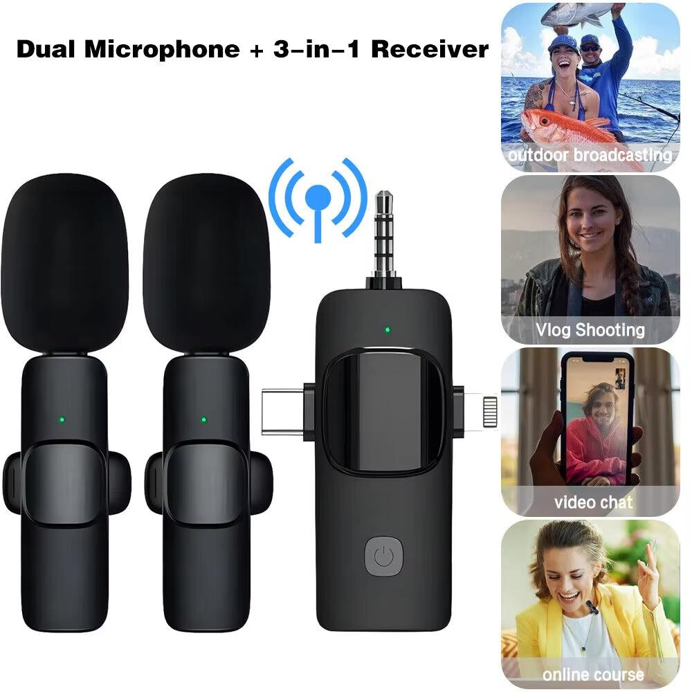 Wireless Earbuds Strong Quality Lavalier Microphone Noise Cancelling for Smartphone Gaming Streaming and Music Calls