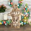 Tomb Easter Tray Bundle Kit Cross Angel Tomb Easter Tray Decorative Ornament Wooden Christian Nativity Decoration