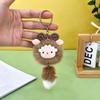 Soft Stuffed Lamb Pendant Long Tail Fluffy Animal Keyring Backpack Pendant  Car Decoration