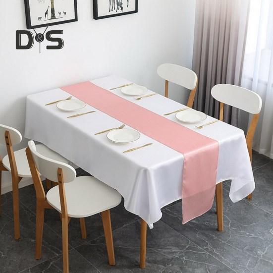 Satin Table Runner 108 X 12 Inch Wrinkle-Free Table Runner Solid Color Table Runner for Wedding Birthday Parties Banquets Dining Table Decor