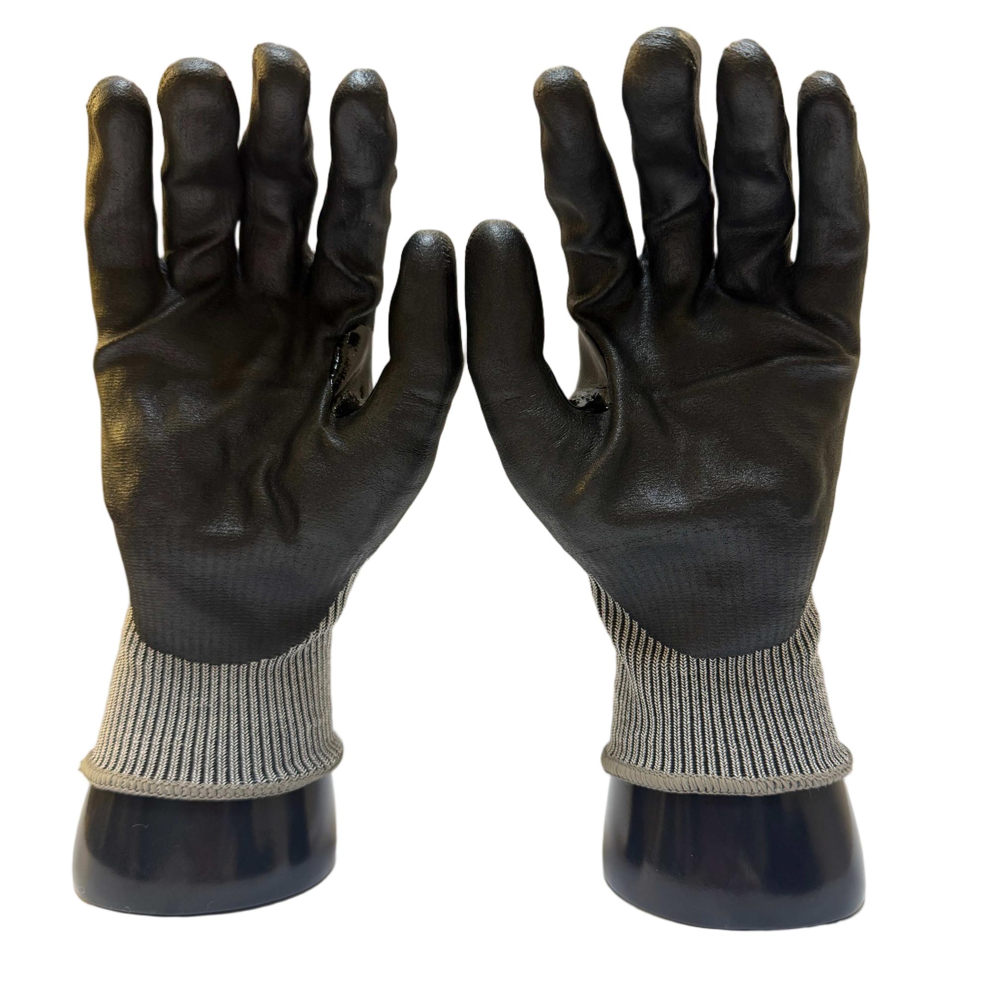 Wholesale EN388 Certified High Performance Cut Resistant Safety Gloves for Industrial Construction Protection (Black,Customized Size)