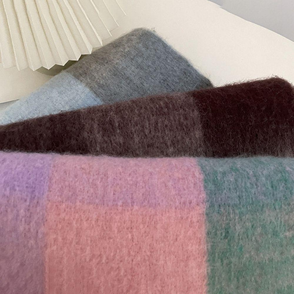 Style Scarves Autumn Winter Plaid Scarf Female Cashmere Shawl Pashmina  Wraps Cashmere Scarves