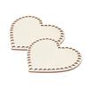 Base in legno per cestino all'uncinetto a forma di cuore con fondo in legno naturale da 2 pezzi
