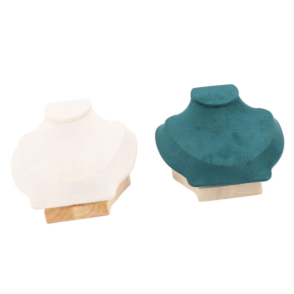 2pcs Necklace Earring Jewelry Display Stand Velvet Necklace Holder Organizer Rack for Countertop Displays and Jewellery