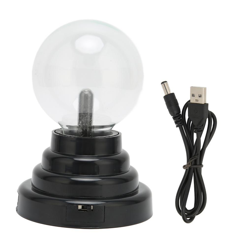 

3 Inch Touch Sensitive Lamp Battery USB Dual Use Electrostatic Neutralization Ball Desk Lamp чорний