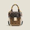 European-American retro classic print feminine high-end small square box bag simple mobile phone bag
