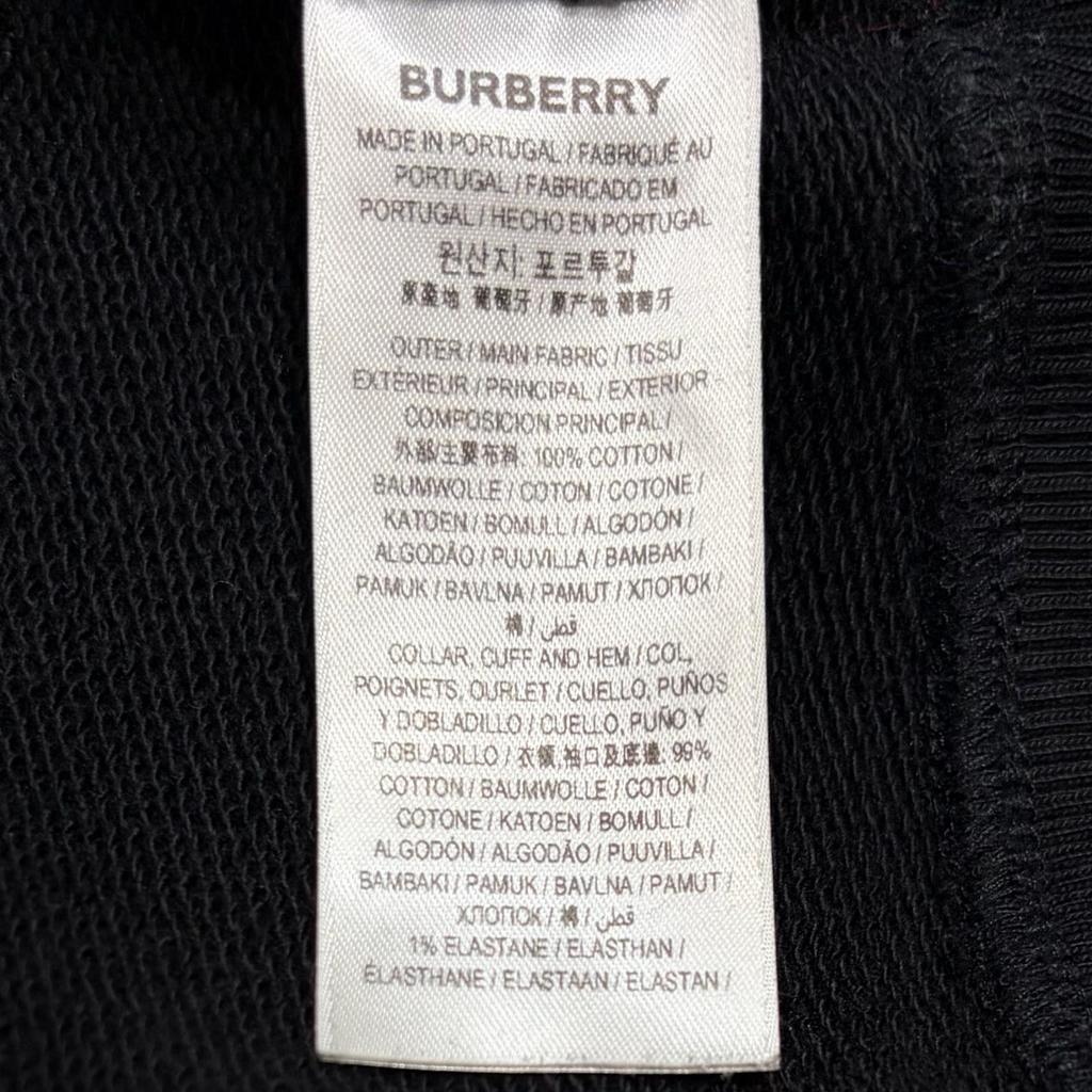 BURBERRY Pullover Hoodie Black Men's Size S Model 8057100