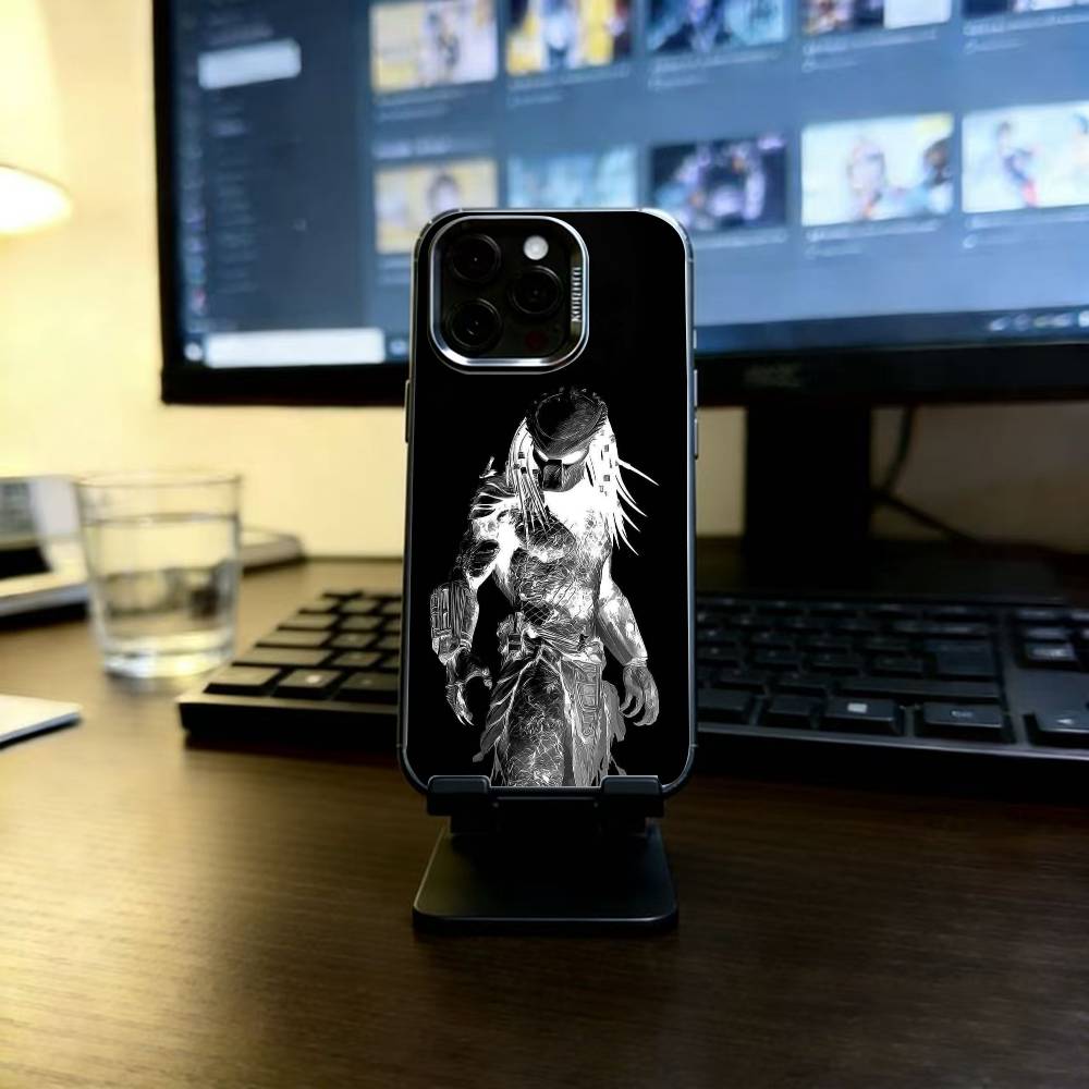 The P-Predator Phone Case For iPhone 17,16,15,14,13,12,11 Plus,Pro Max,XS,Colored Silver Plated Inside Cover