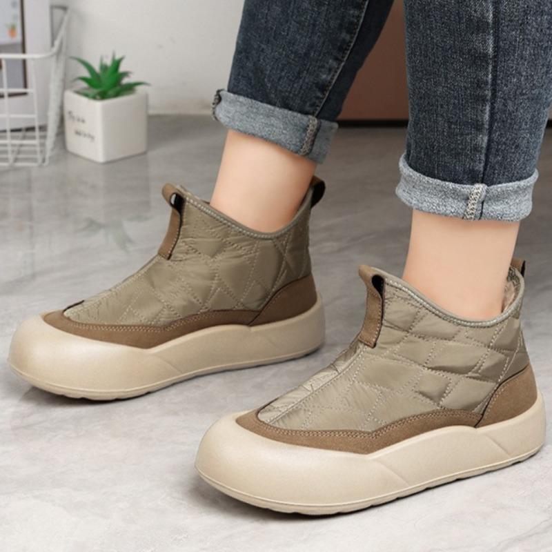 Chunky Platform Women Winter Boots Waterproof Down Cloth Soft Bottom Keep Warm Fur  Cold Resistant Female Casual Cotton Shoes