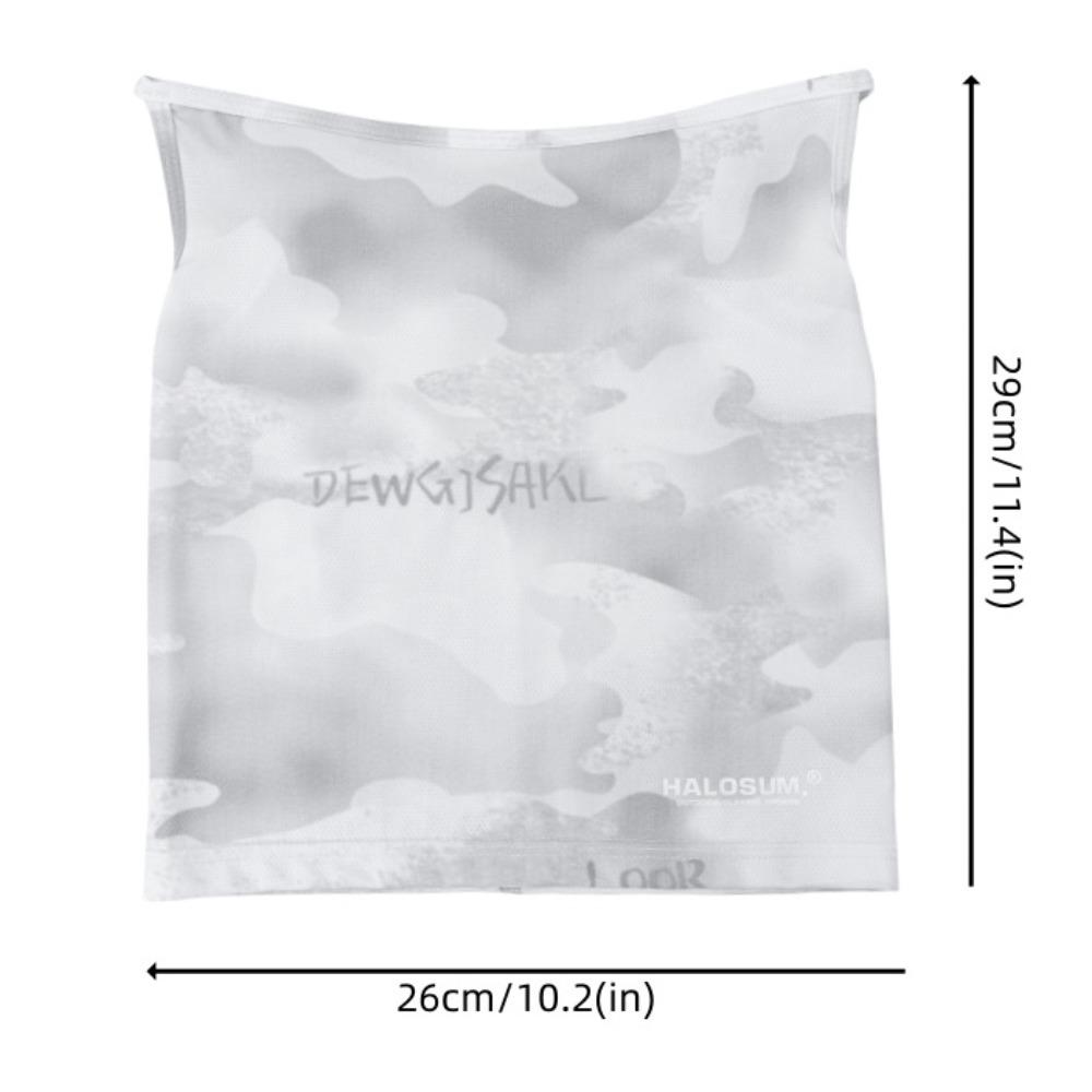 UV Protection Sunshade Veil Face Cover Ear Hanging Ice Silk Face Mask Sunscreen Face Mask  Fishing