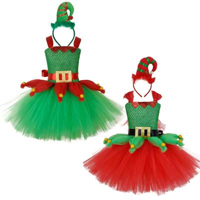 Weihnachtskleid für Mädchen, bedruckt, Hexen-Rollenspiel, Cosplay-Kostüm, Praty-Kostüm