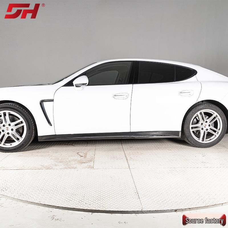 Dry Carbon Side Skirts for Porsche Panamera 10-16, Model 976 SD, Non-Destructive Installation - Short Wheelbase