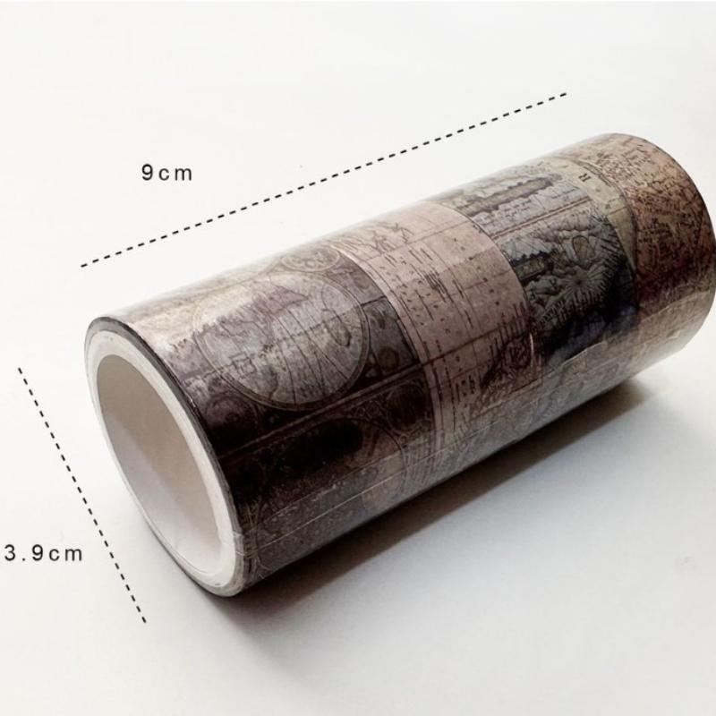 4 Rolls Per Box Retro Tape Scrapbook Map Decoration Hand Account Collage DIY Album Decoration Student Stationery Gift Tape