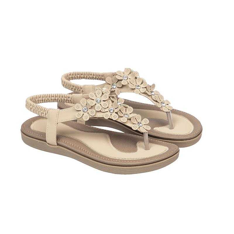 

IELTS Run новые бохо сандалии женские повседневные женские туфли со стразами плоские сандалии носок модные женские 0001 44 абрикосовый