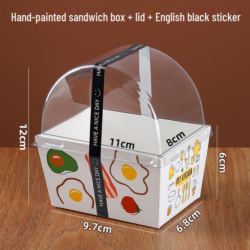 Rousong Xiaobei Pastry Box: Oil-Proof Takeout Container for Desserts, Snow Mei Niang, Puffs, and Cake Rolls.
