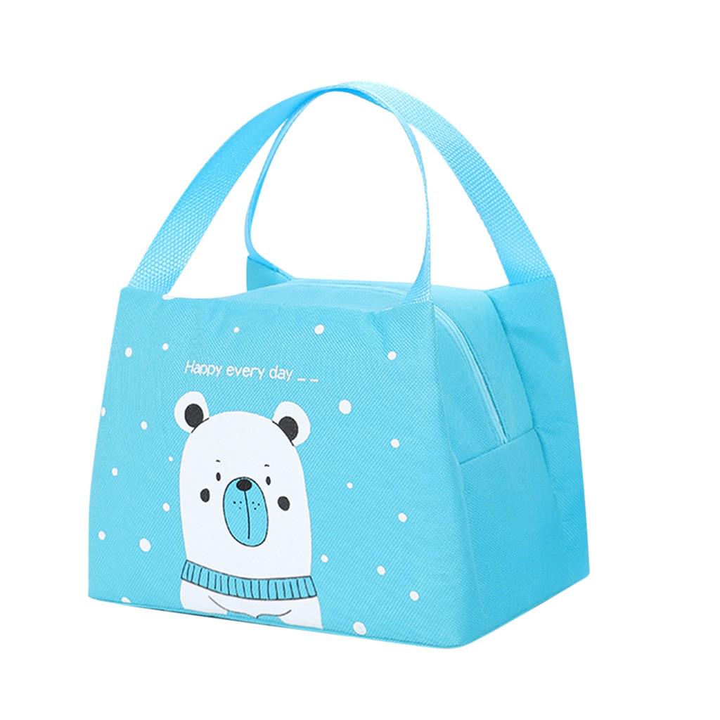 Insulated Picnic Cartoon Carry Case Thermal Portable Cold Lunch Bag Bento Bag