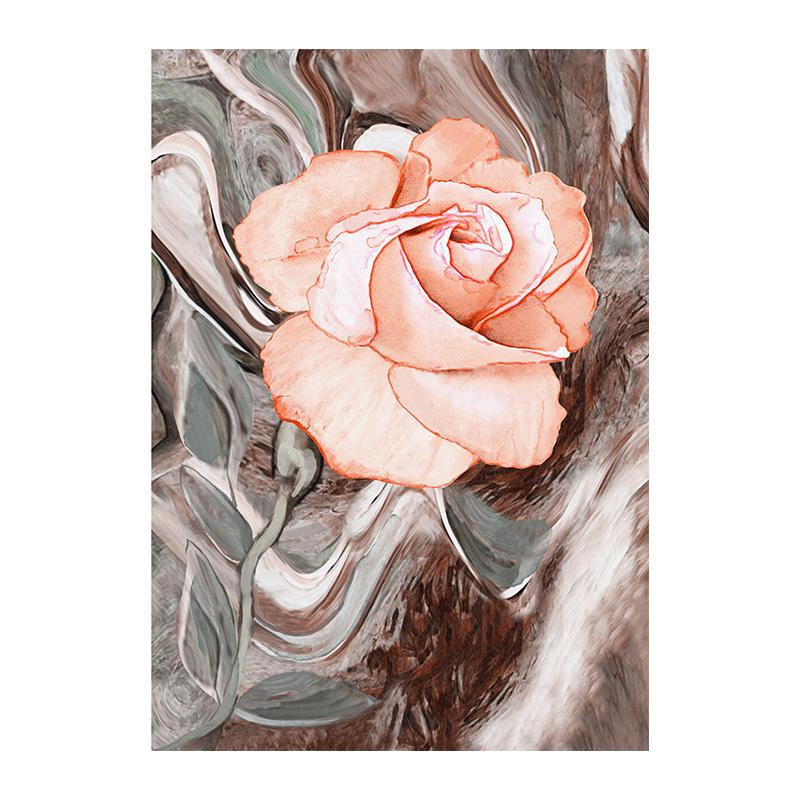 Canvas Painting Abstract Red Rose Peony Flower Romantic Wall Art Posters and Prints Living Room Home Bedroom Decor
