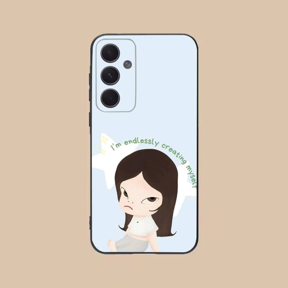 Y-Yoshitomo N-Nara Phone Case For Samsung S25,24,21,22,23,20,S30,Ultra,Plus,Fe,Lite,Note,5G Black Cover