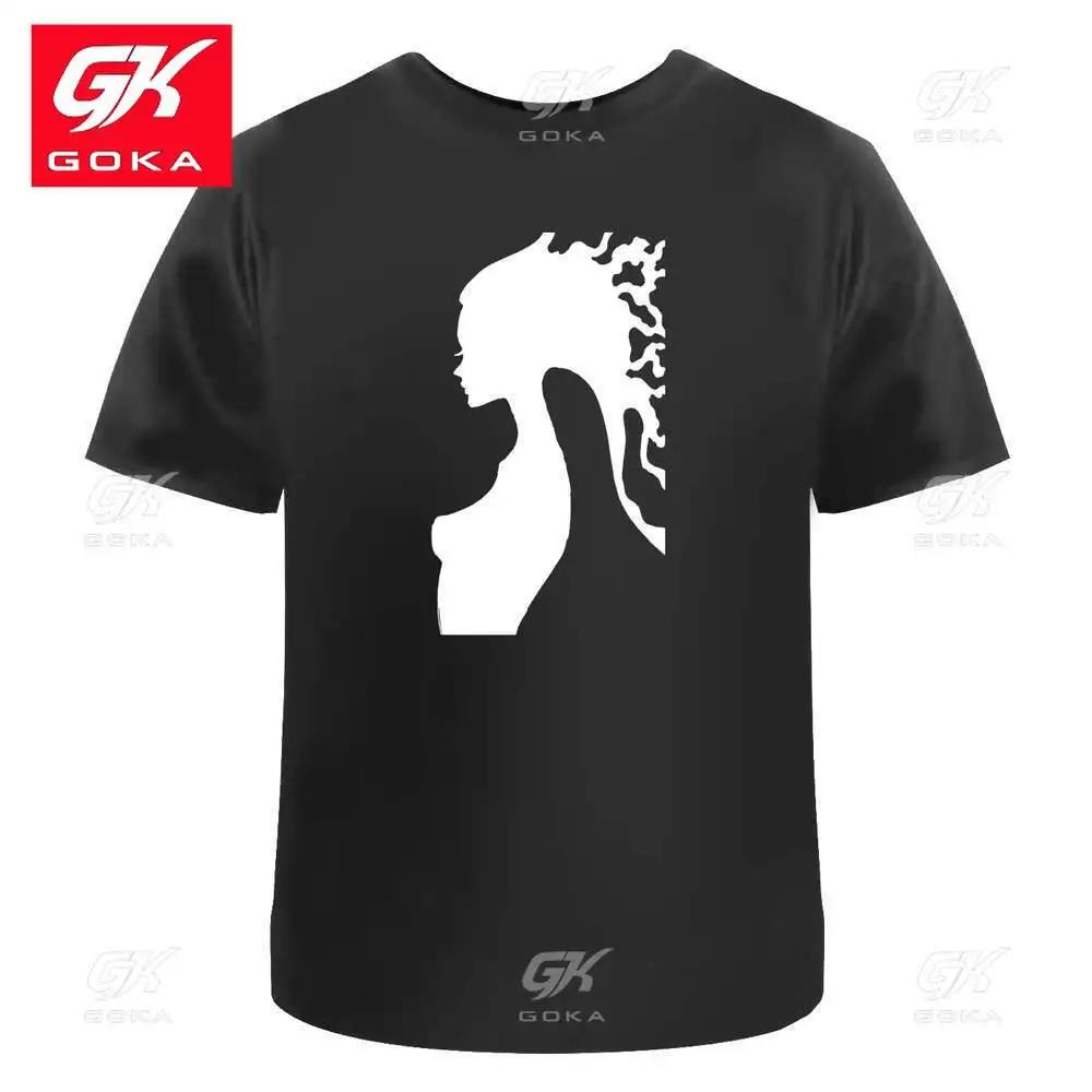 

Female Silhouette Unisexs Womens Cotton T Shirts Graphic Clothing Short Sleeve Vintage Tops Printed Y2K Clothes Classic T Shirt 4XL