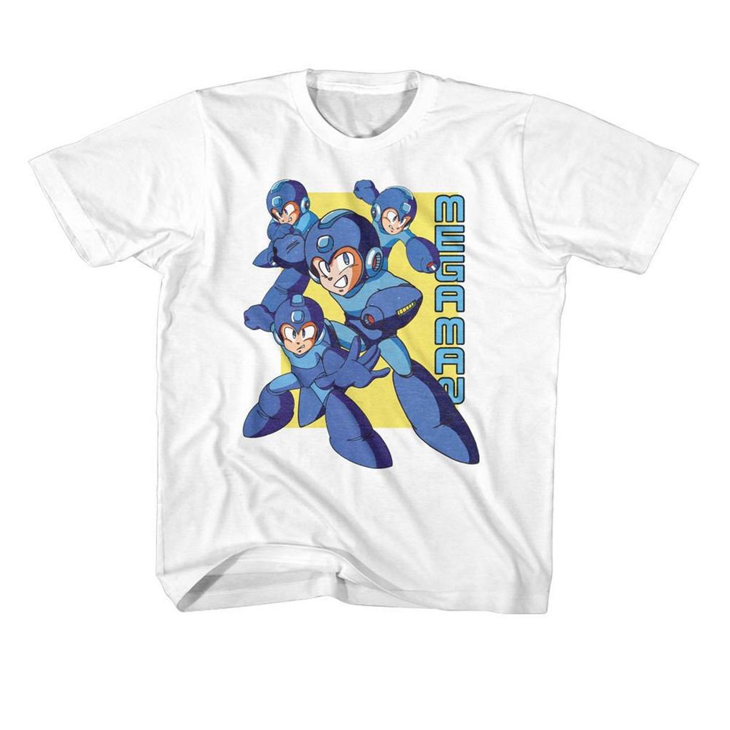 Mega Man Multiple Poses White Youth T-Shirt