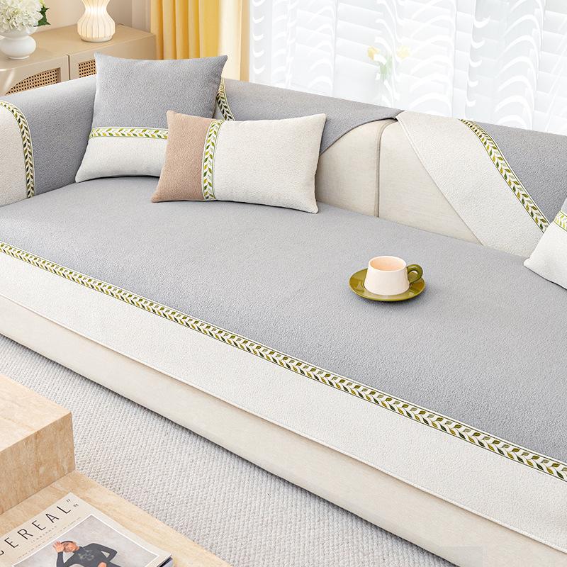 Frisches Chenille-Sofakissen, neu, 2024, vier Jahreszeiten, universelle rutschfeste Sitzkissen, Leder-Sofabezug, Bezugsstoff