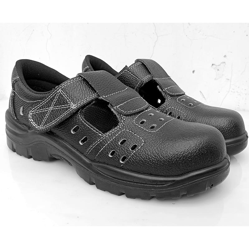 

mens casual breathable steel toe caps working safety shoes summer original leather sandals worker safe boots security footwear 275 чёрный