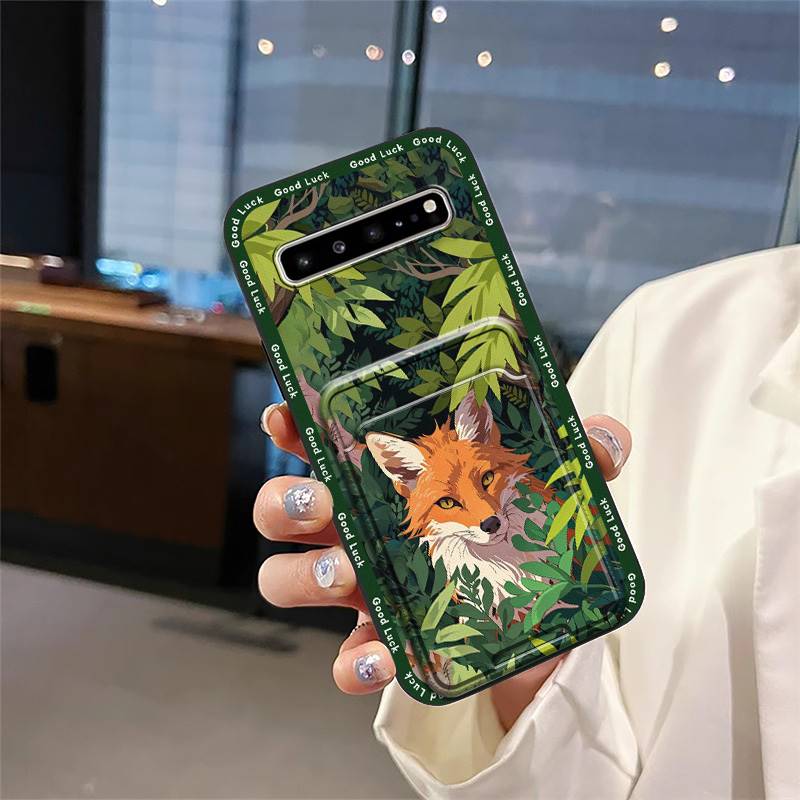 Shockproof Silicone Phone Case For Samsung Galaxy S10 5G/SM-G977N Soft Case Cover Cute Anti-knock Card Slot Back Cover