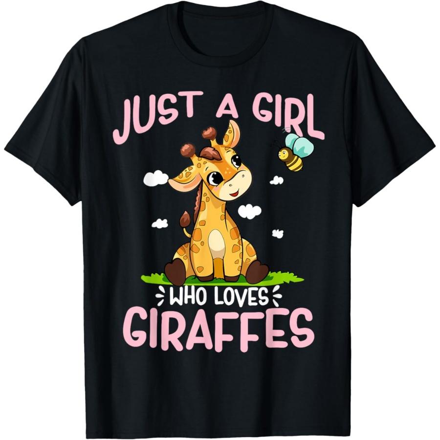 

Just A Girl Who Loves Giraffes Cute Baby Giraffe T-Shirt XXXXXL чорний