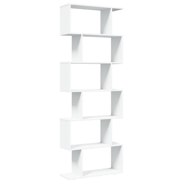 VidaXL 6-Tier Room Divider Shelf White 70x24x193 Cm, Shelf, Bookcase, Storage Shelf, 858084