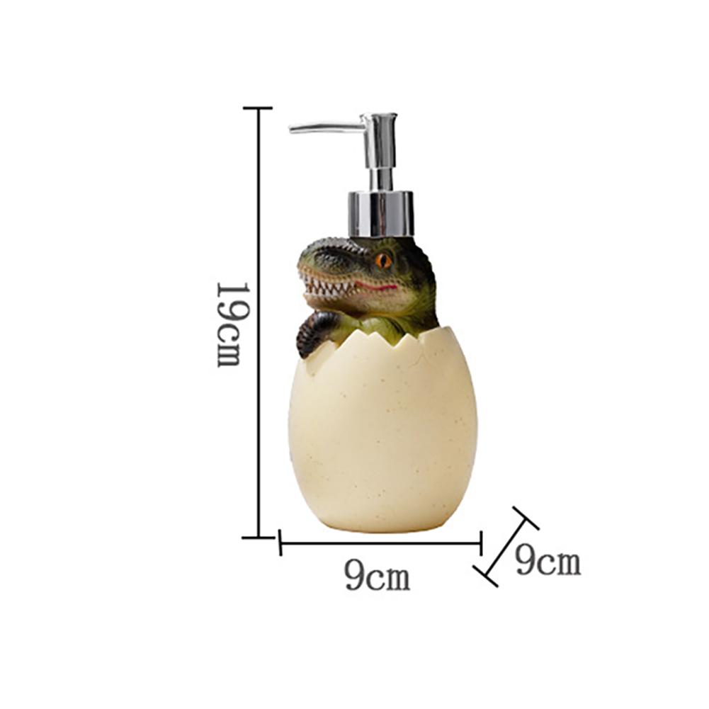 Bathroom Liquid Soap Dispensers Reusable Hand Pump Dispenser Bottle Cute Dinosaur Bottle Prevent Leakage for Cosmetics Detergent