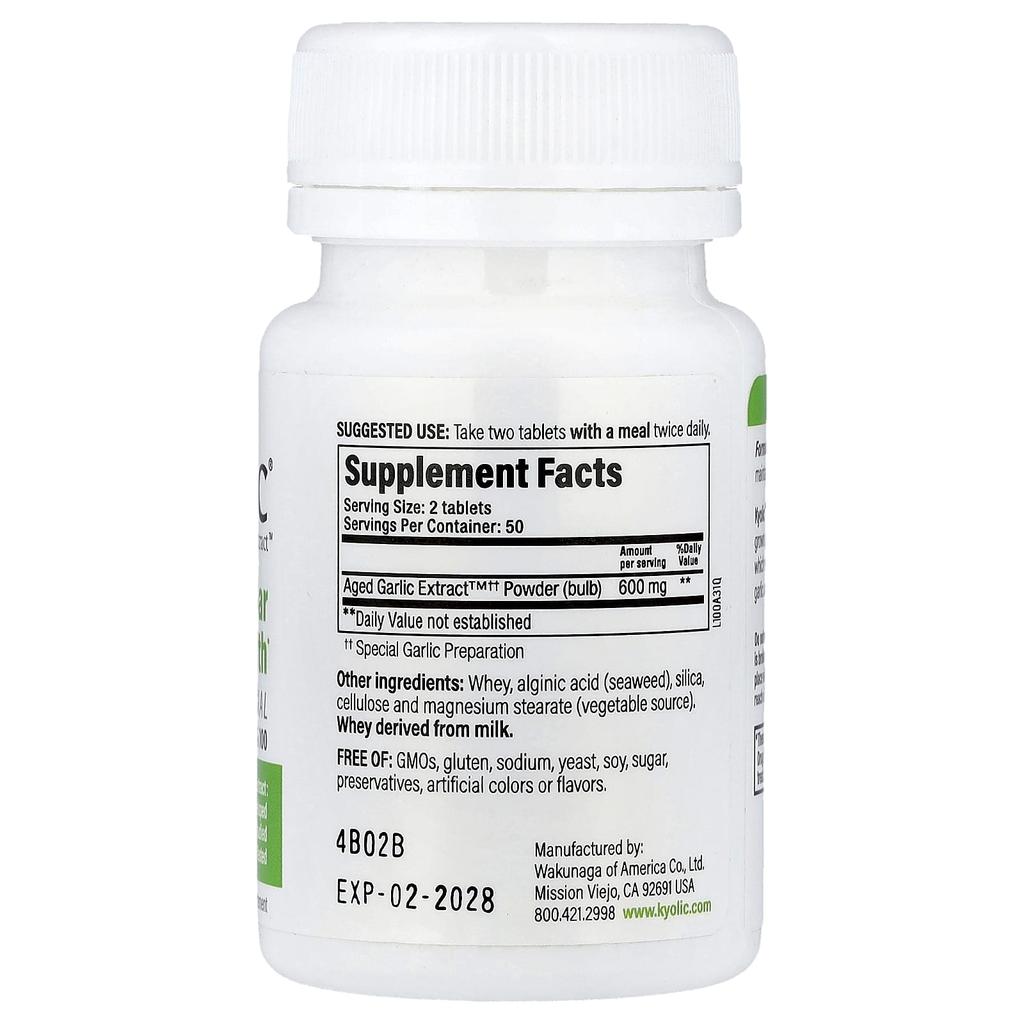 Aged Garlic Extract, Cardiovascular Health, Formula 100, 100 Tablets