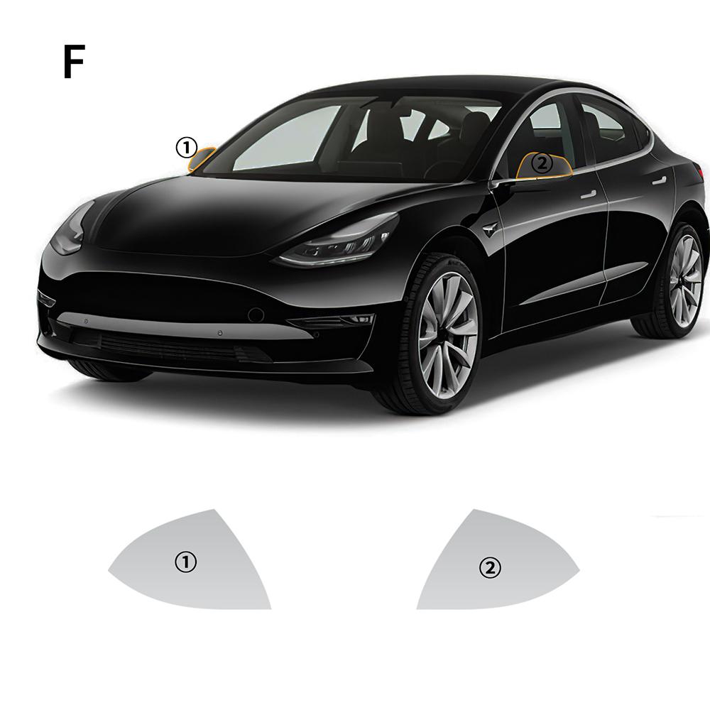 Pre-cut PPF Car Headlight Protective Film TPU For Tesla Model 3 Y X S - Rearview Mirror Transparent Scratch Resistant