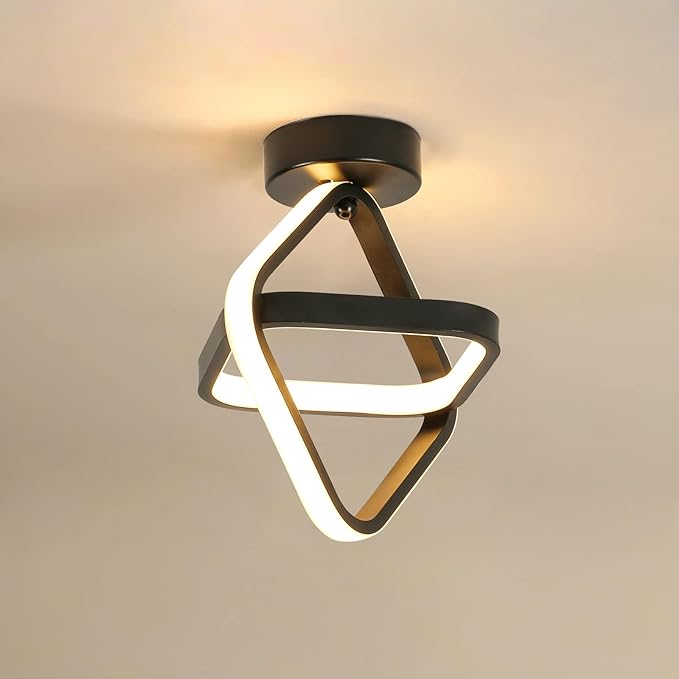 

Светодиодный современный потолочный светильник, квадратный потолочный светильник мощностью 24 Вт, светодиодный потолочный светильник для гардероба, прихожей, балкона, теплый 3000K Warm light