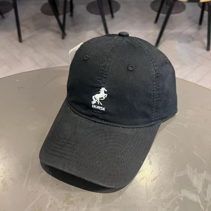 New simple pony letter embroidery baseball cap soft top cap men's and women's casual sunshade sunscreen cap tide