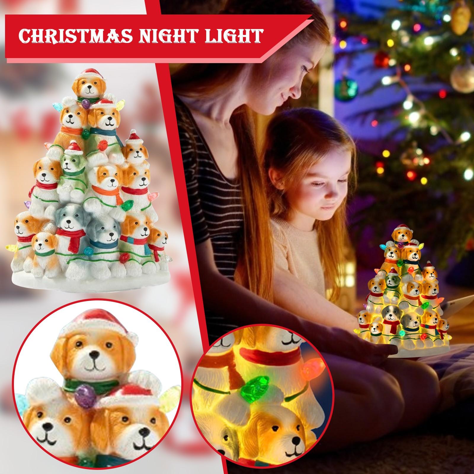 

Рождественская елка из светящейся смолы ручной работы в виде щенка