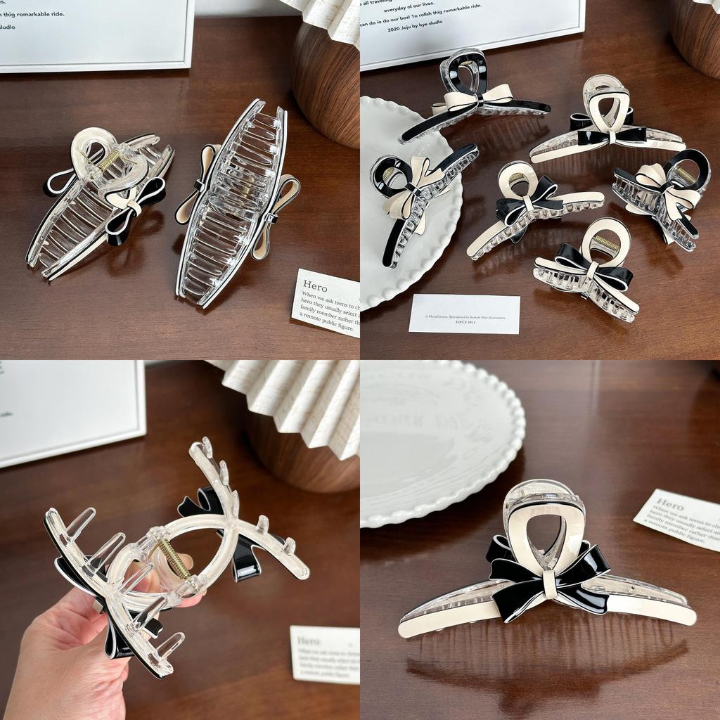 Stylish Large Acetate Hair Clip Featuring Exquisite Bow For Fashion-forward Womens Hairstyles