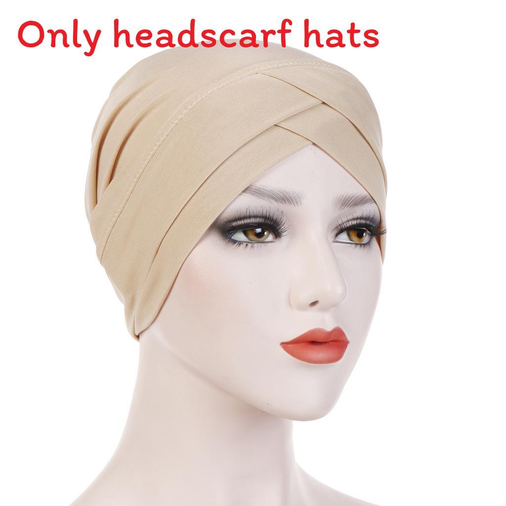Knitted Turban Cap With Cross Front Style For Women Summer Winter Fashion