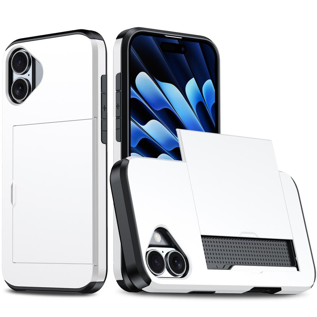 Etui na iPhone 17 z uchwytem na karty TPU+PC Tylna obudowa telefonu